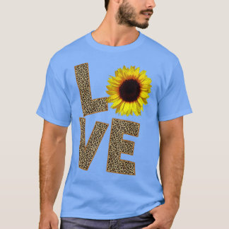 Cheetah Skin Love Vintage Sunflower Sunflower  T-Shirt