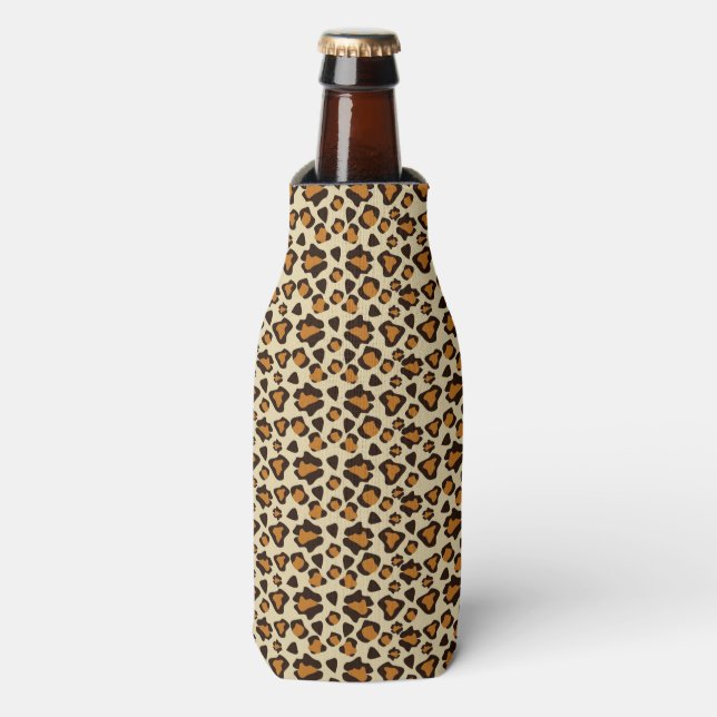 Cheetah skin pattern bottle cooler (Bottle Front)