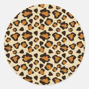 Cheetah skin pattern classic round sticker