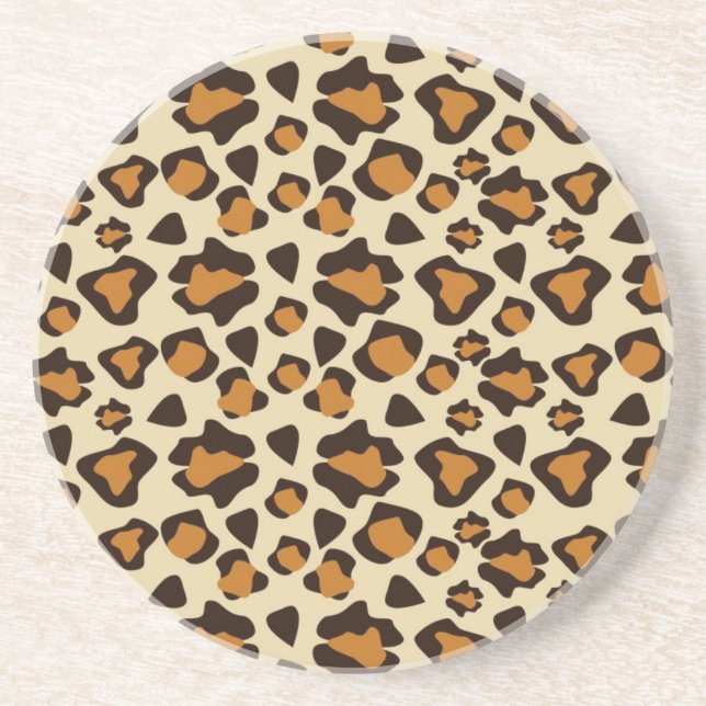 Cheetah skin pattern coaster (Front)