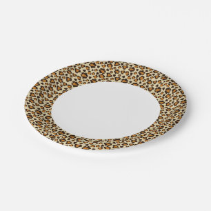 Cheetah skin pattern paper plate