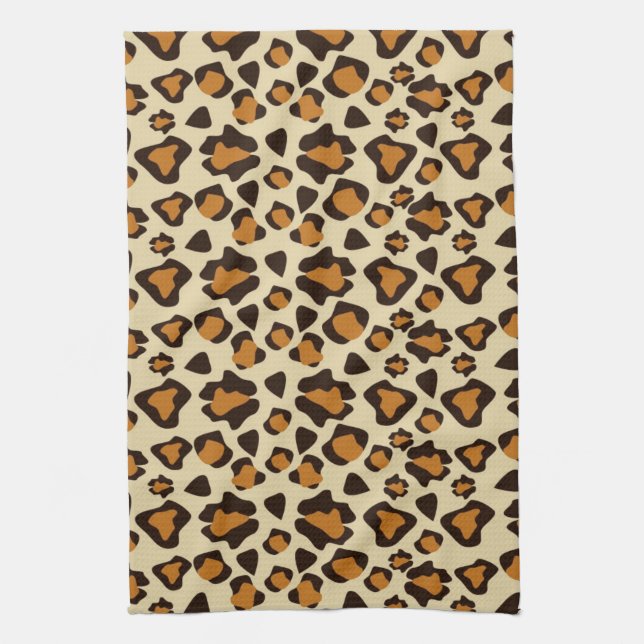 Cheetah skin pattern tea towel (Vertical)