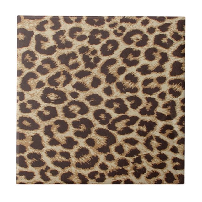 Cheetah Skin Print Ceramic Tile (Front)