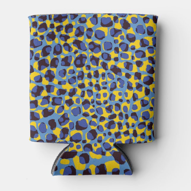 Cheetah skin texture, seamless animal print. can cooler (Front)