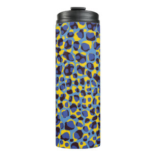 Cheetah skin texture, seamless animal print. thermal tumbler