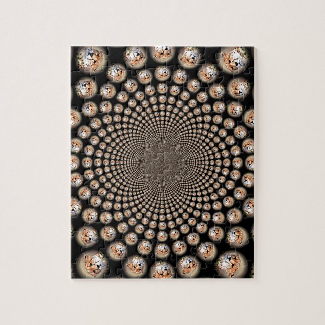 Cheetah Spin Spectacle – Feline Frenzy: Colorful  Jigsaw Puzzle (Vertical)