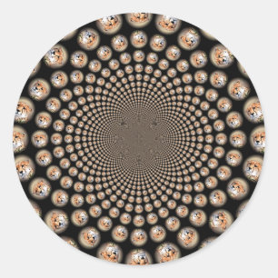 Cheetah Spin Spectacle – Feline Frenzy: Colourful  Classic Round Sticker