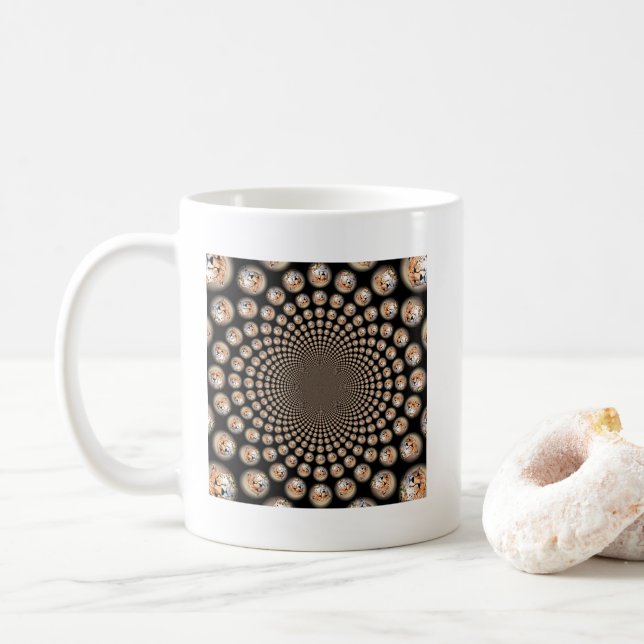 Cheetah Spin Spectacle – Feline Frenzy: Colourful  Coffee Mug (With Donut)