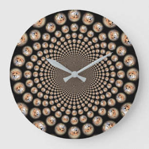 Cheetah Spin Spectacle – Feline Frenzy: Colourful  Large Clock
