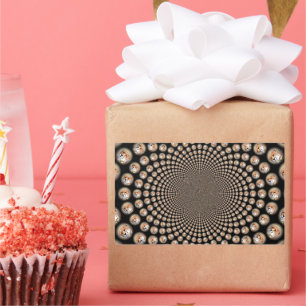 Cheetah Spin Spectacle – Feline Frenzy: Colourful Rectangular Sticker