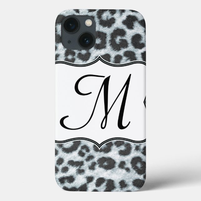 Cheetah Spot Animal Print Wild Monogram IPAD Case (Back)
