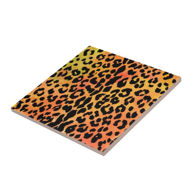 Cheetah Spots - Art Drawing Ceramic Tile (Side)