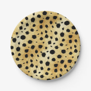 Cheetah Spots Fur Pattern Paper Plate