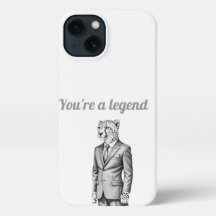 Cheetah Suit Charcoal Sketch Case
