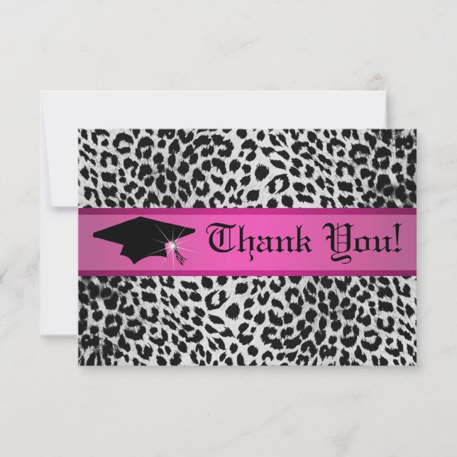 cheetah thank you card (Front)