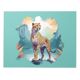 Cheetah Vector Art Animal In The Majestic Nature  Notepad
