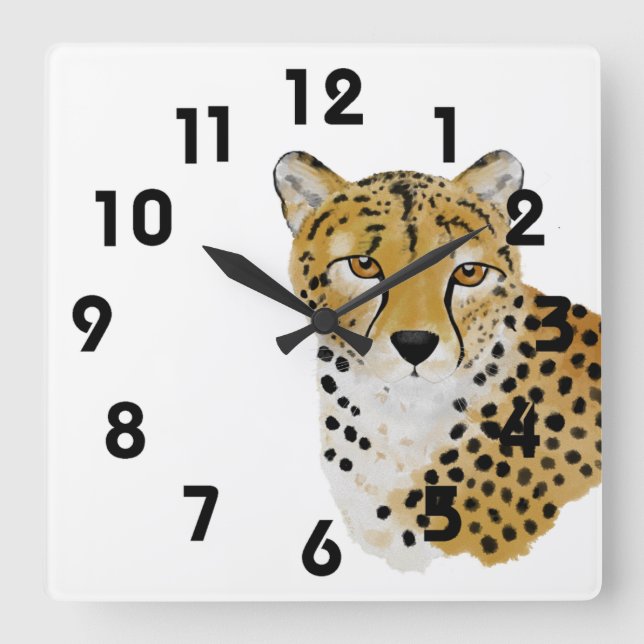 Cheetah Wall Clock (Front)