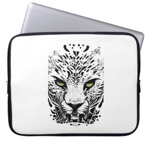 Cheetah Wild Animal Nature Illustration Art Tattoo Laptop Sleeve