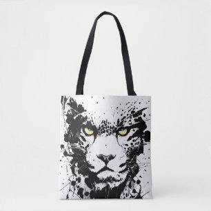 Cheetah Wild Nature Free Spirit Art Brush Painting Tote Bag