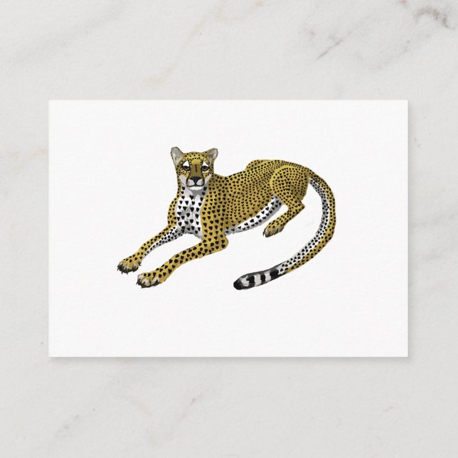 Cheetah with Heart Spots Enclosure Card (Back)