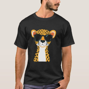 Cheetah With Sunglasses Cool Cat Style T-Shirt