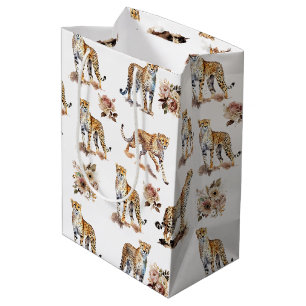 Cheetahs Floral Medium Gift Bag