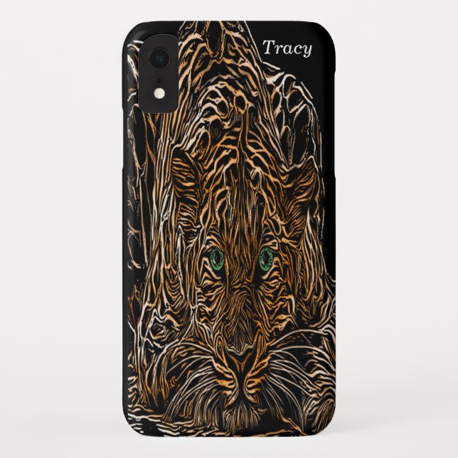 Cheetahs wild cat in the forest wood effect Case-Mate iPhone case (Back)