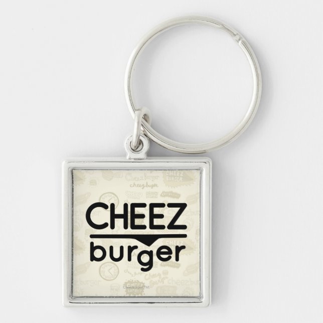 Cheezburger Logo (black) Key Ring (Front)