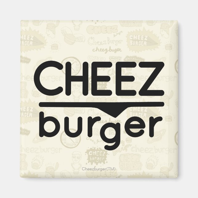 Cheezburger Logo (black) Magnet (Front)