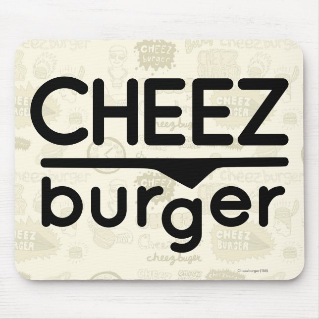 Cheezburger Logo (black) Mouse Pad (Front)