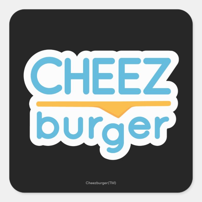 Cheezburger Logo (colour) Square Sticker (Front)