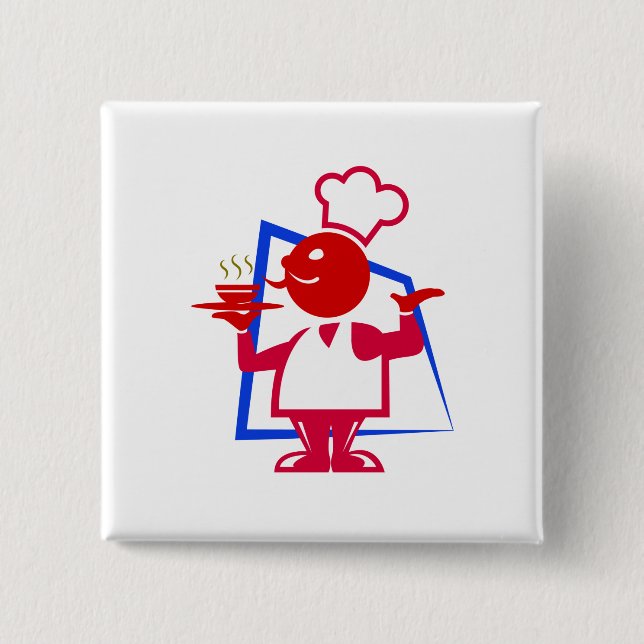 Chef 15 Cm Square Badge (Front)