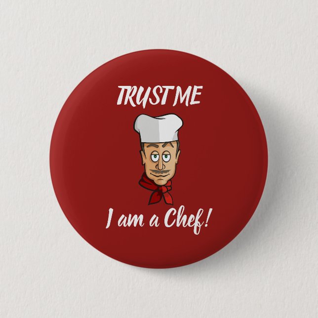 Chef 6 Cm Round Badge (Front)