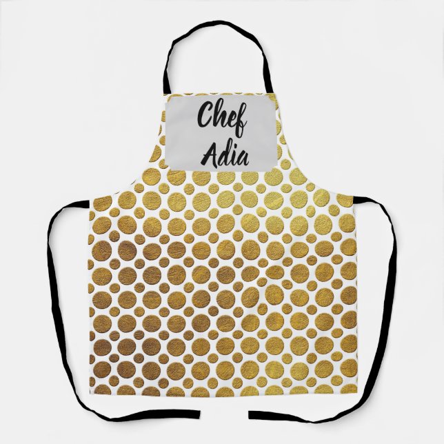 Chef Adia apron with decorative patern (Front)