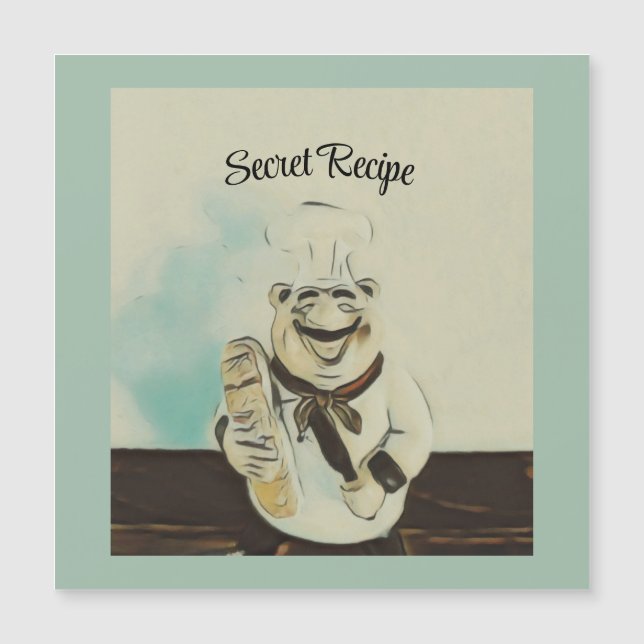 Chef All-Over Magnetic Card  (Front)