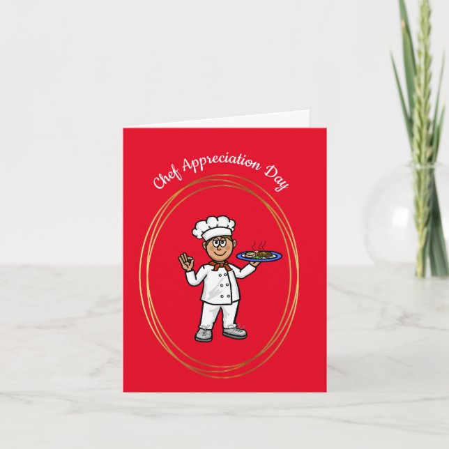 Chef Appreciation Day -  Male Chef  Card (Front)