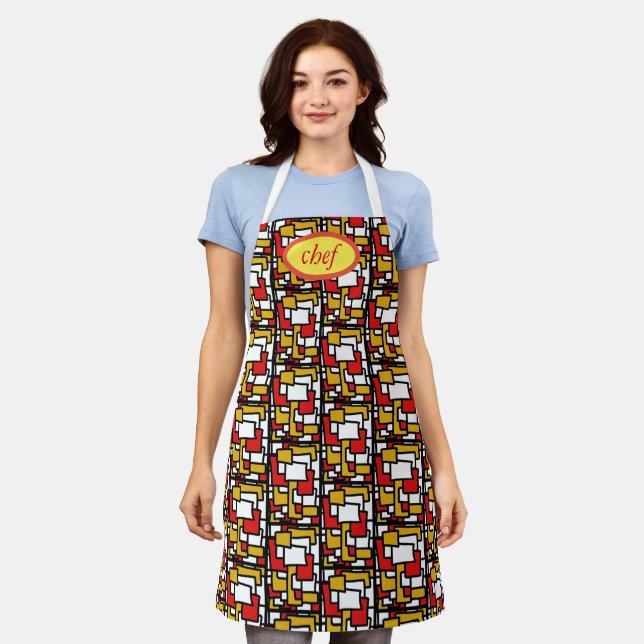 chef apron, delantar apron (Worn)