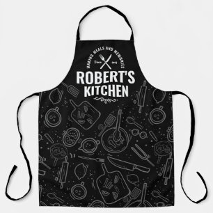 Chef Apron with Custom Name Men Personalised Gifts