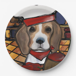 CHEF BEAGLE PAPER PLATE
