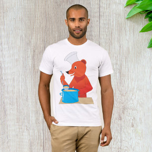 Chef Bear Cooking Soup Fun Animal Kitchen T-Shirt