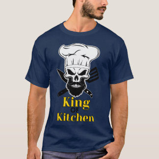 Chef Beard Skeleton Bake Bearded Skull Skeletal Co T-Shirt