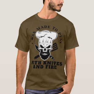 Chef Beard Skeleton Bake Bearded Skull Skeletal Co T-Shirt