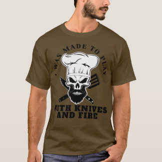 Chef Beard Skeleton Bake Bearded Skull Skeletal Co T-Shirt