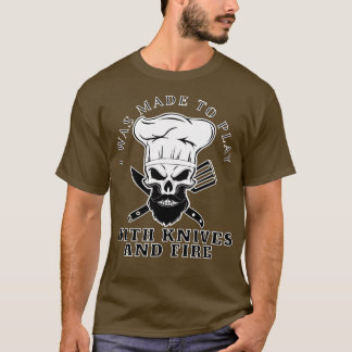 Chef Beard Skeleton Bake Bearded Skull Skeletal Co T-Shirt