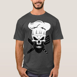 Chef Beard Skeleton Cook Bearded Skeletal Bake Sku T-Shirt