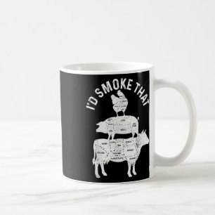 Chef Butcher Bbq Id Smoke That Pork Beef Funny Fat Coffee Mug