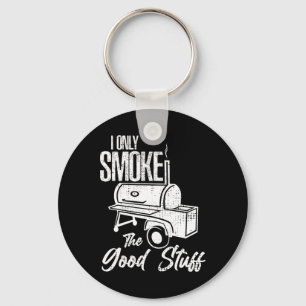 Chef Butcher Cook Bbq Smoke That Cow Beef Funny Sm Key Ring
