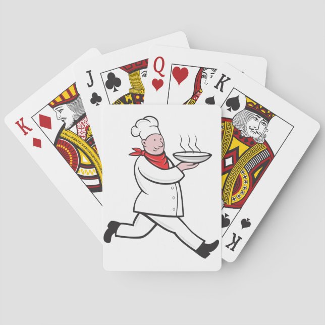 Chef Carrying Food Playing Cards (Back)