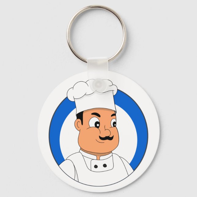 Chef cartoon keychain (Front)