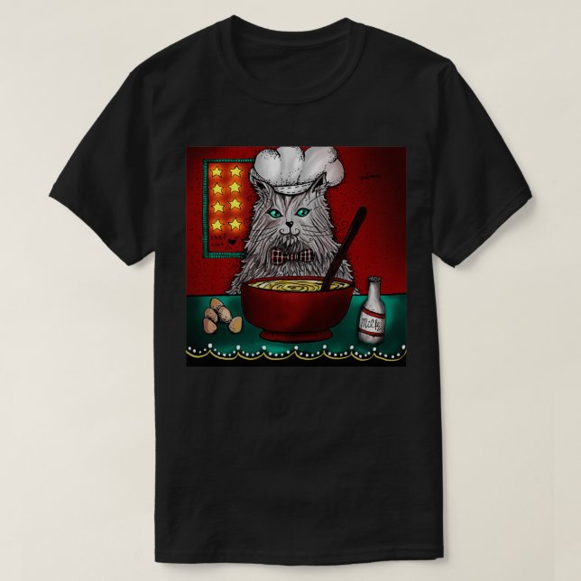 Chef Cat  (2)  T-Shirt (Design Front)